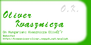 oliver kvasznicza business card